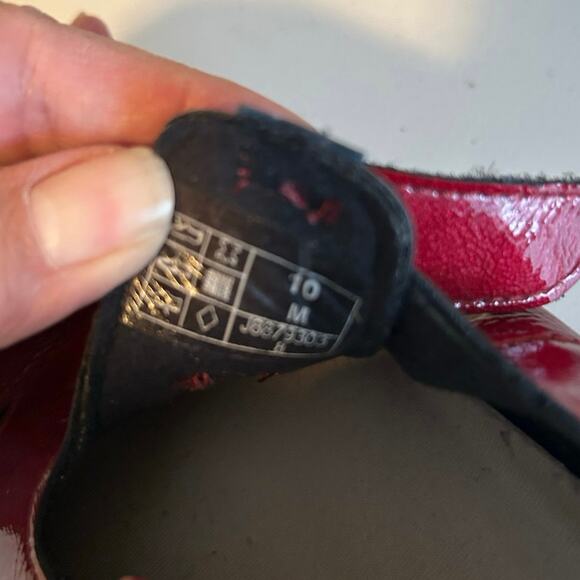 SAS Roamer Women's Size 10 Medium Shiny Red Metallic Leather Strap Comfort Shoes - Picture 10 of 10